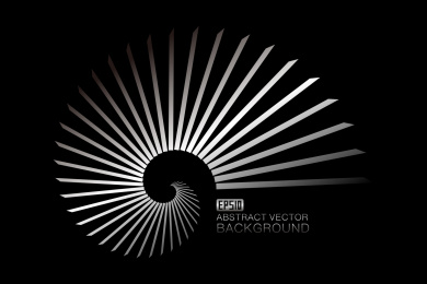 黑白渐变螺旋状空间矢量抽象背景