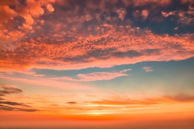 彩霞天空