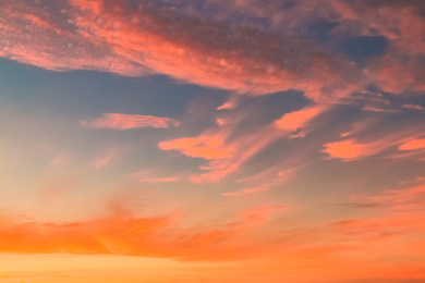彩霞天空