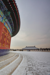 北京天坛公园祈年殿雪景