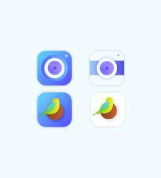 相机个性矢量图标设计
