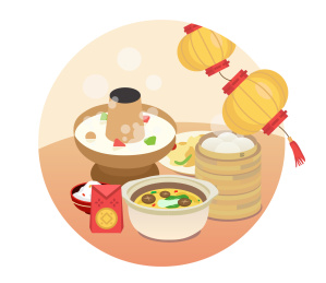 年夜饭 插画系列