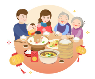 年夜饭 插画系列