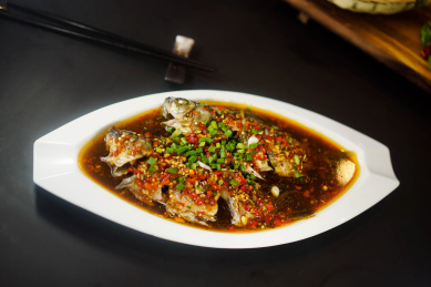 凉拌鲫鱼 鲫鱼 凉拌菜 麻辣 川菜 背景 大图 摄影 美食 食品