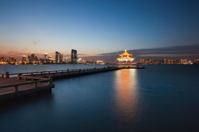 夜晚的园区风光