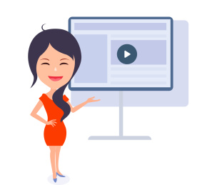 商务人物指引插画 女生