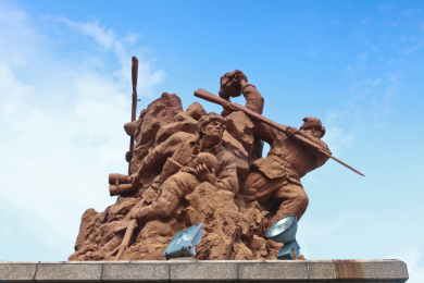 抗美援朝雕塑建筑景观