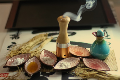 中医古方药膜艾灸美白