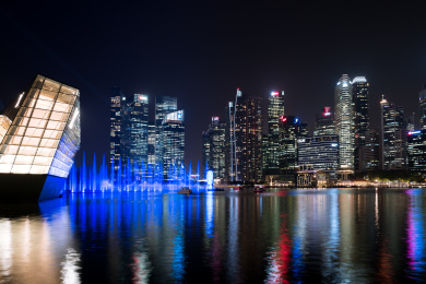 新加坡滨海夜景