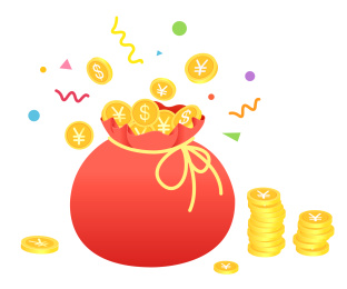 钱袋 红包 金币 矢量