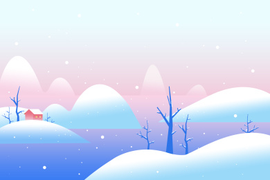 小雪 节气 插画