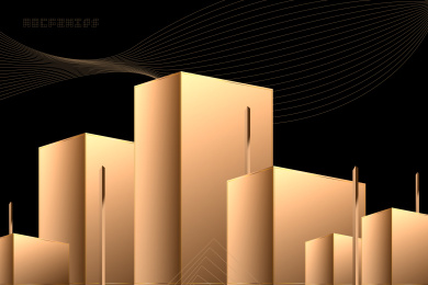 黑金地产类抽象海报