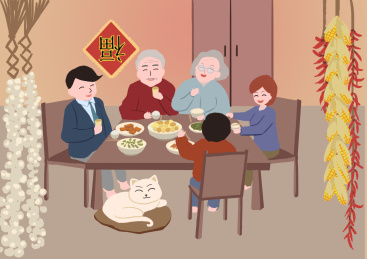 冬天包饺子