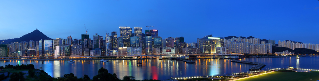 香港东九龙夜景全景