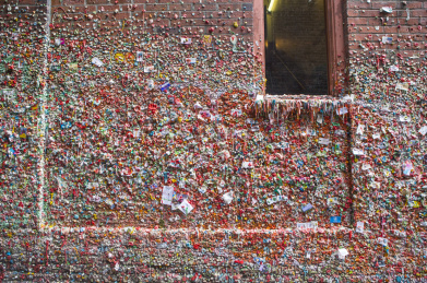 口香糖墙,西雅图,华盛顿州,北美洲,美国