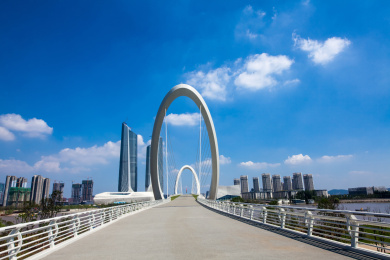 江苏省南京市南京眼步行桥建筑景观
