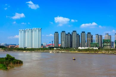 江苏省南京市长江外滩都市建筑景观