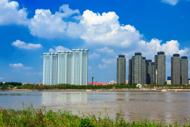 江苏省南京市长江外滩都市建筑景观