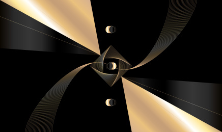 混合艺术黑金色系列海报