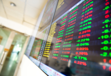 股市的显示屏报价在中国。