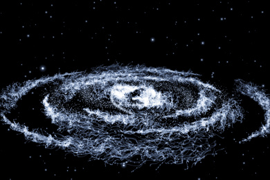 冰花漩涡特效，深色神秘背景，星空特效
