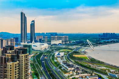 江苏省南京市河西cbd建筑景观