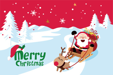 圣诞节卡通插画