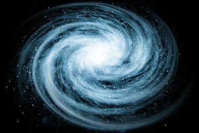 蓝色玄幻星云背景 浪漫