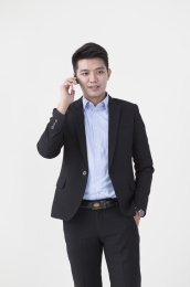 办公男性,打电话,