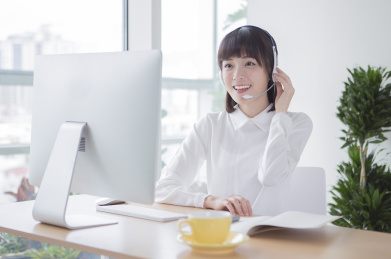 办公女性,客服人员,