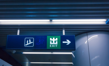 地铁站出口标志 方向标