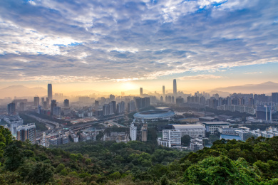 深圳笔架山公园日出