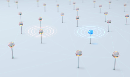 人际关系，团队协作和领导力的三维概念渲染图。