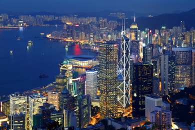 香港维多利亚港夜景