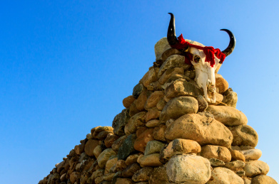羊头 羊头 祭祀 石头