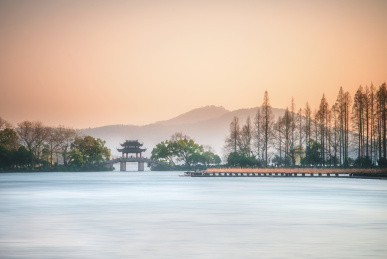 浙江省杭州市西湖名胜风景区秋色红叶风景高清大图