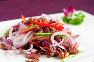 洋葱炒肉丝美食特写