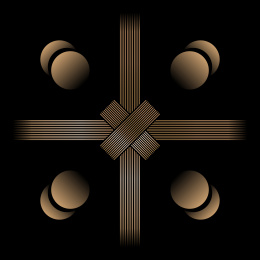 金色创意线条数字海报