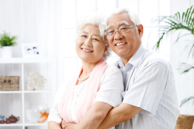 幸福的老年夫妇