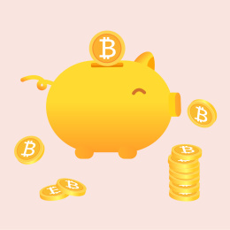 投资理财存钱罐插画