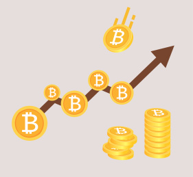 比特币货币金币金融插画