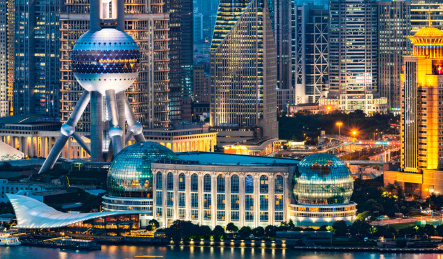 上海城市建筑夜景风光