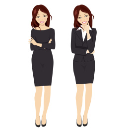 两个商务职业年轻女性