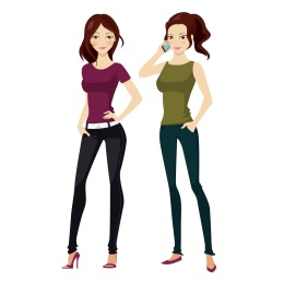 两个年轻的女性人物