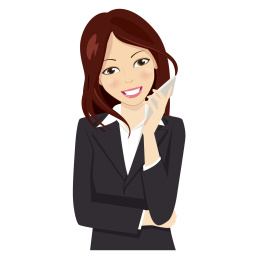 拿着手机的年轻的职业女性