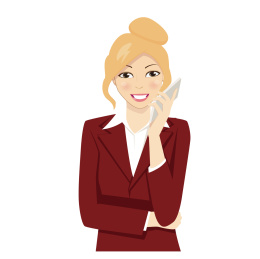 拿着手机的年轻的金发职业女性