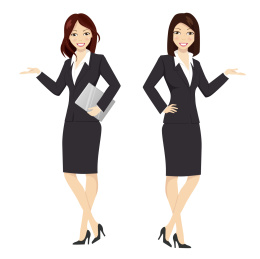 两个商务女性工作职业者