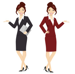 两个商务女性工作职业者