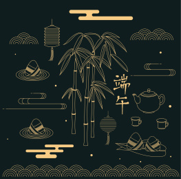 端午节粽子矢量插画元素