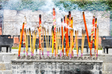 中国祭祀敬神的烧香行为